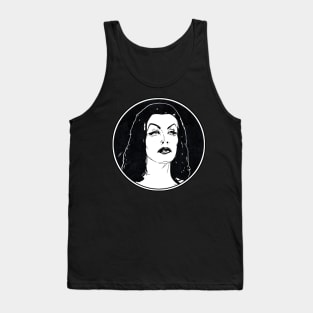 VAMPIRA - Plan 9 From Outer Space (Circle Black and White) Tank Top